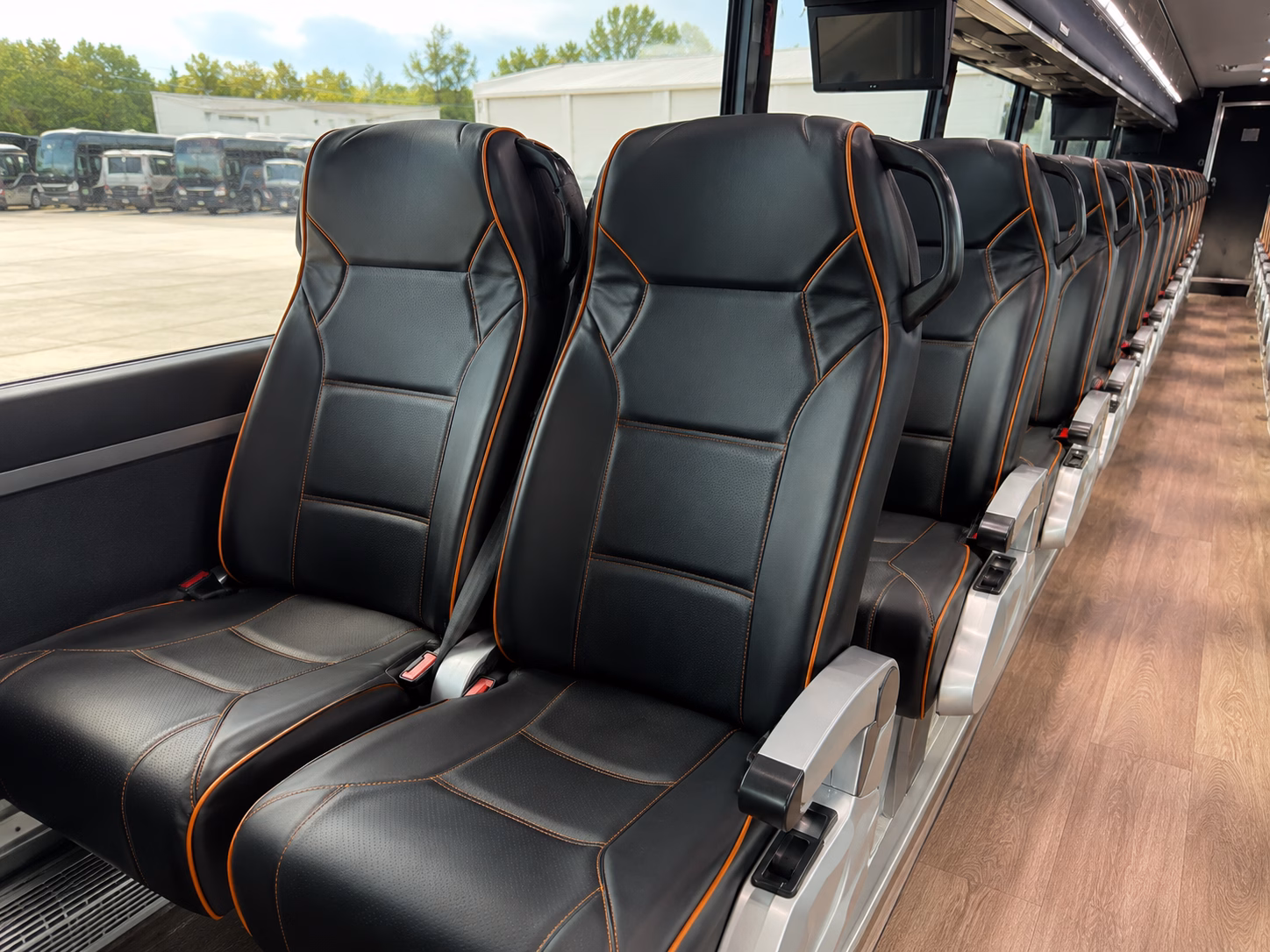 santa fe charter bus services interior