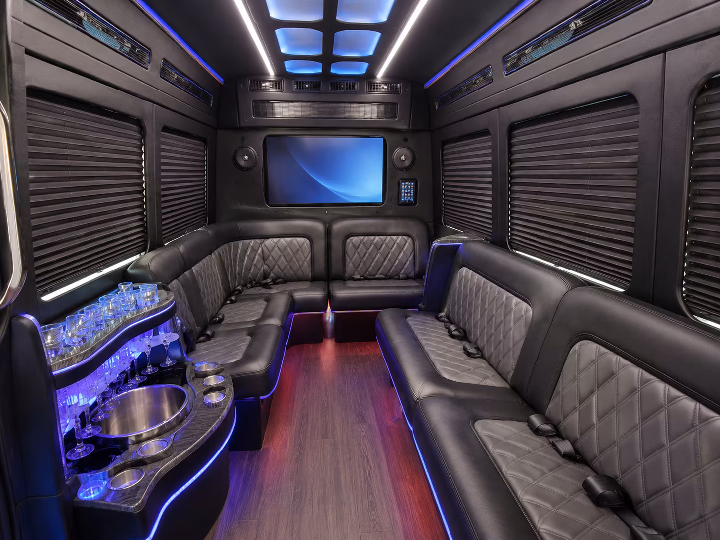 santa fe party bus interior